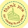 Party Cookie bag Sticker-Thank you