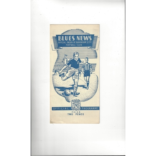 Birmingham City Home Football Programmes