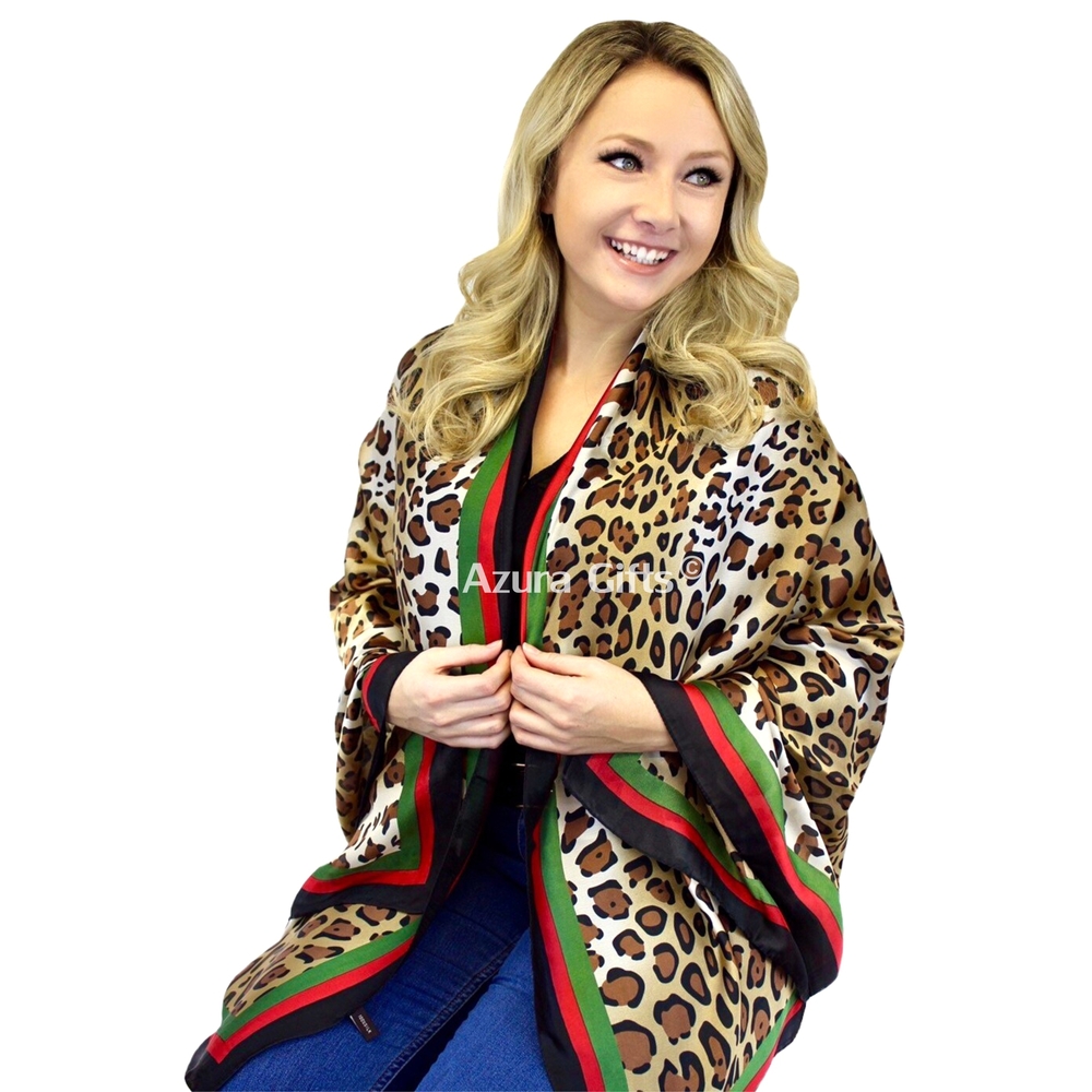 Leopard Print Silk Scarf