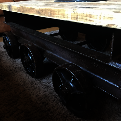 Upcycled vintage industrial engineering cart/trolley