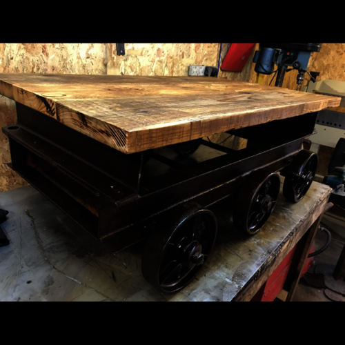 Upcycled vintage industrial engineering cart/trolley