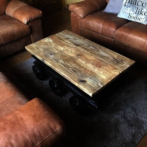 Upcycled vintage industrial engineering cart/trolley