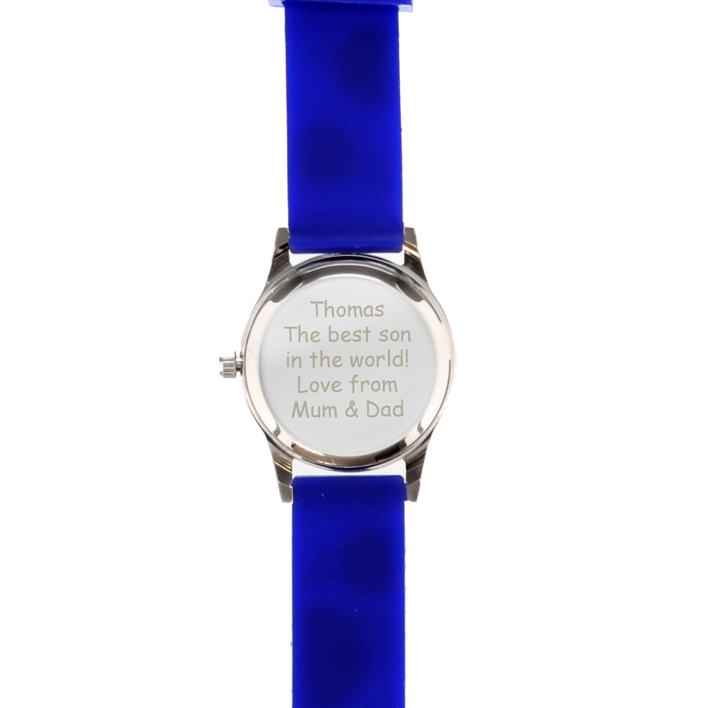 Personalised Kids Blue Time Teacher Watch with Presentation Box