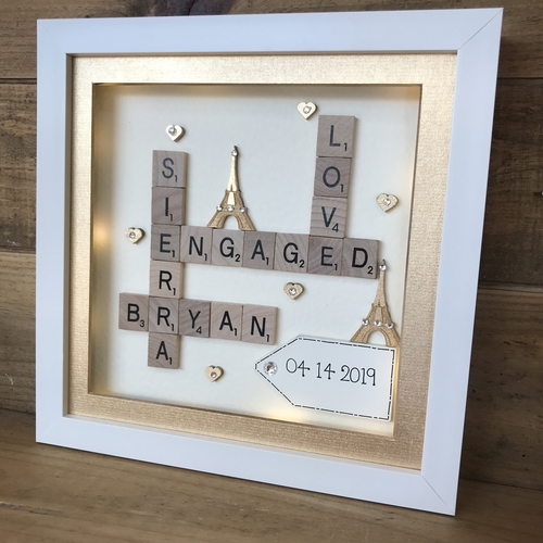 Engaged in Paris frame