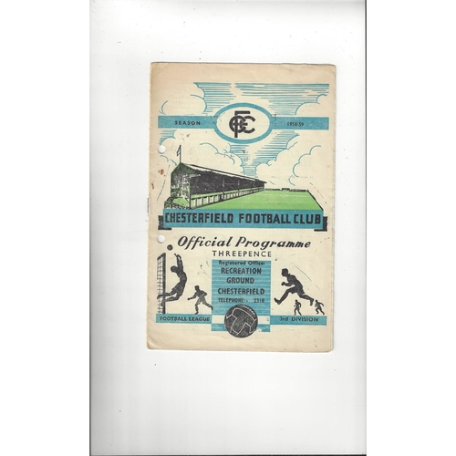 Chesterfield Home Football Programmes