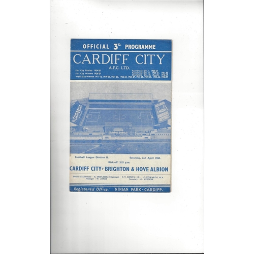 Brighton & Hove Albion Away Football programmes