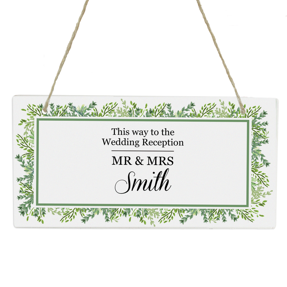 Personalised Fresh Botanical Wooden Sign