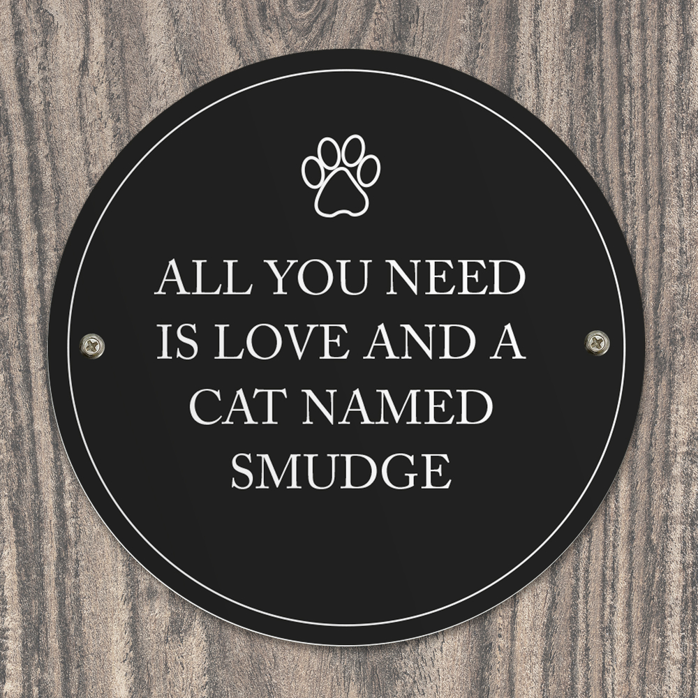 Personalised Paw Prints Pet Sign