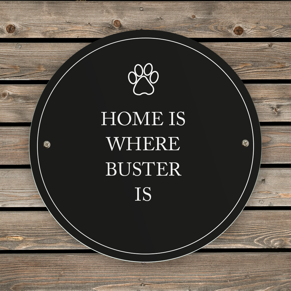 Personalised Paw Prints Pet Sign