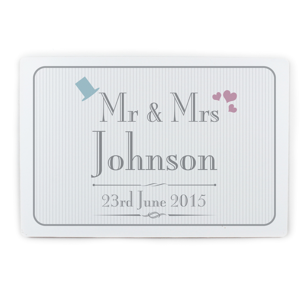 Personalised Decorative Wedding Mr & Mrs Plaque