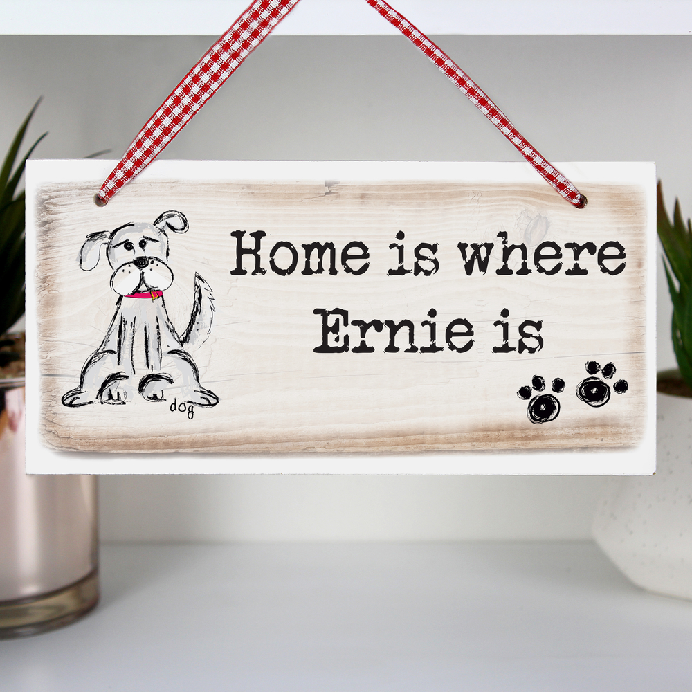 Personalised Dog Wooden Sign
