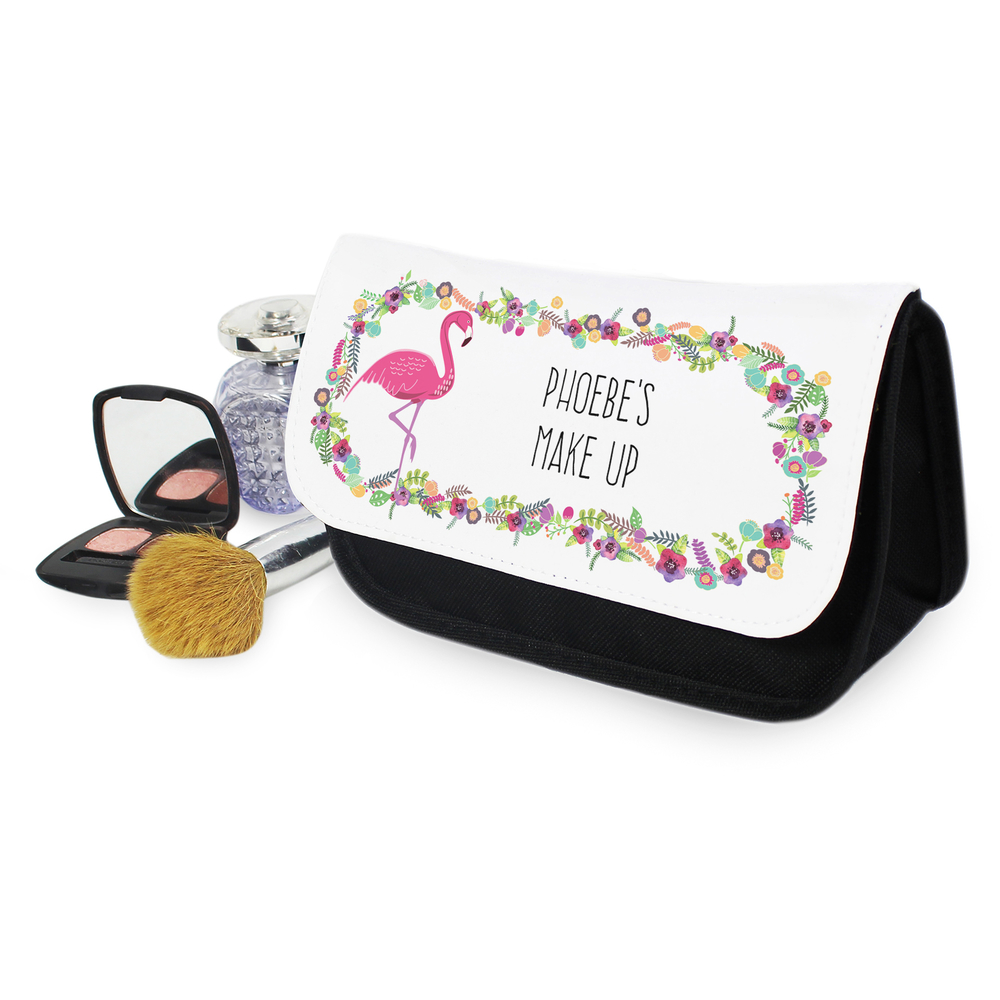 Personalised Flamingo Make Up Bag
