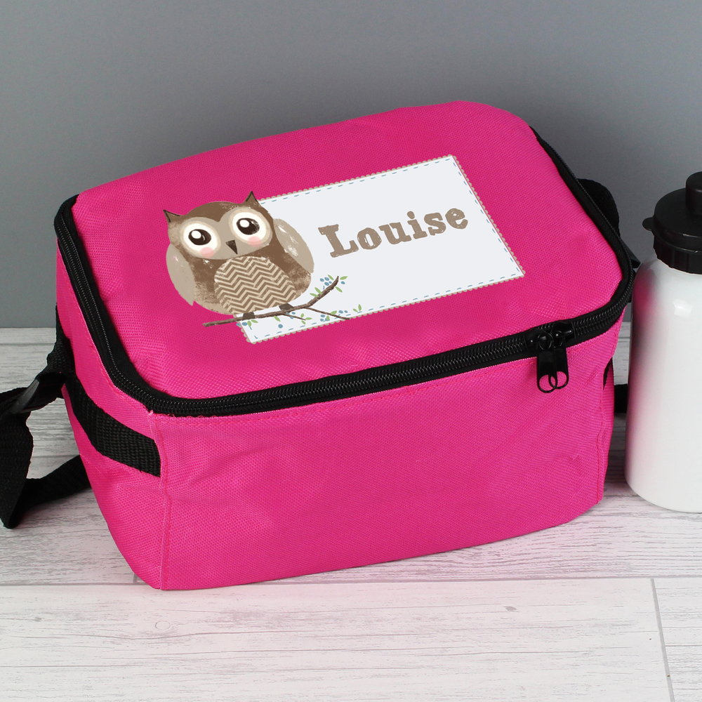 Personalised Woodland Owl Lunch Bag