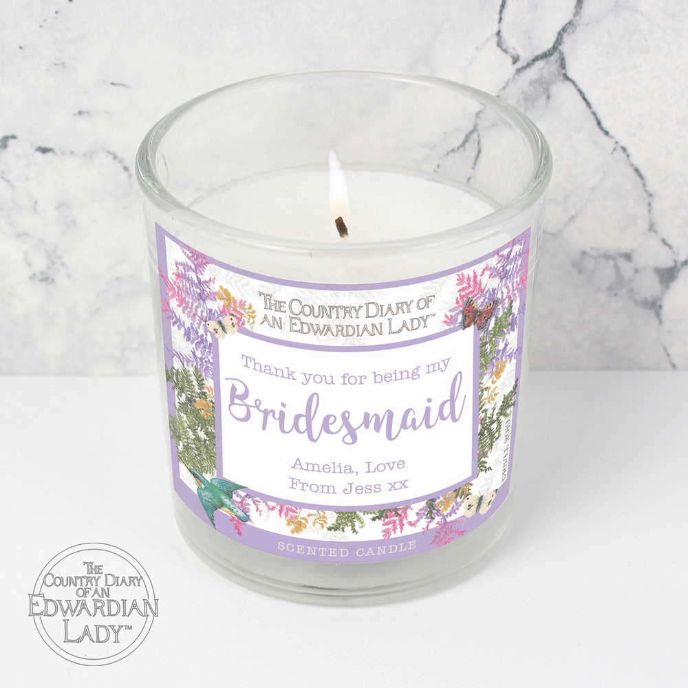 Personalised Country Diary Botanical Scented Jar Candle