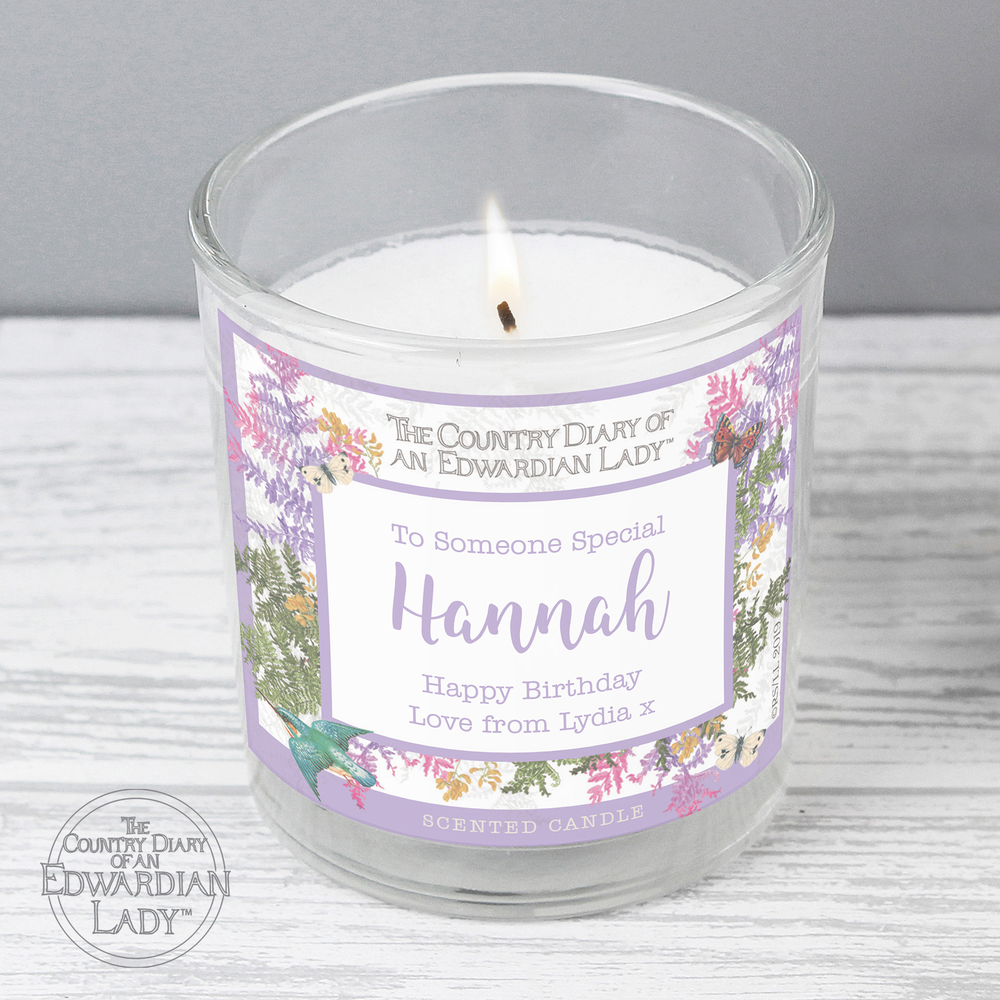 Personalised Country Diary Botanical Scented Jar Candle