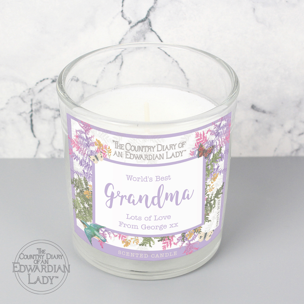 Personalised Country Diary Botanical Scented Jar Candle