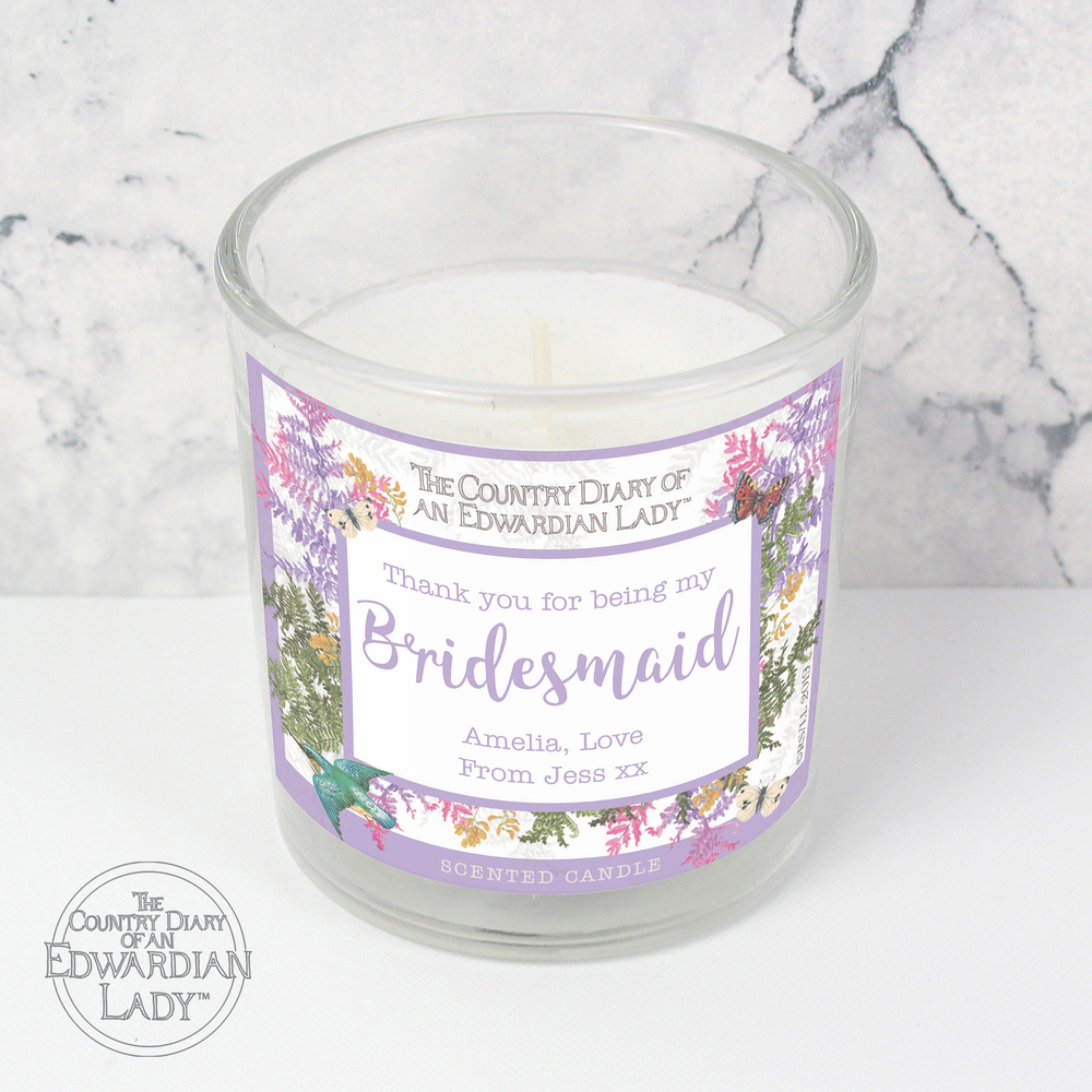Personalised Country Diary Botanical Scented Jar Candle