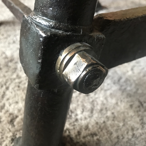 Upcycled vintage cast frame with oak top coffee/console table