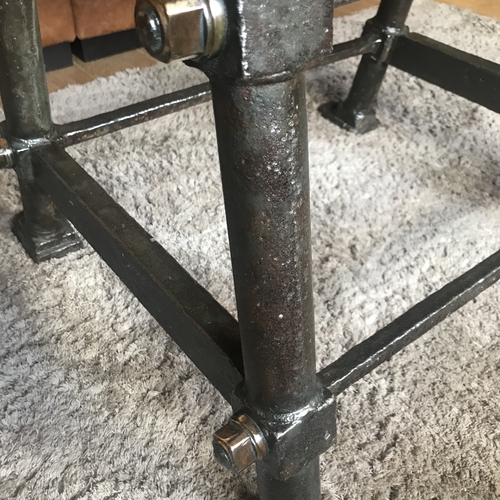 Upcycled vintage cast frame with oak top coffee/console table