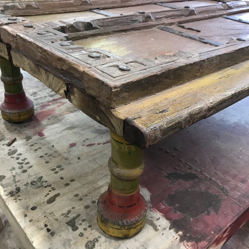 Recycled vintage Indian door coffee table