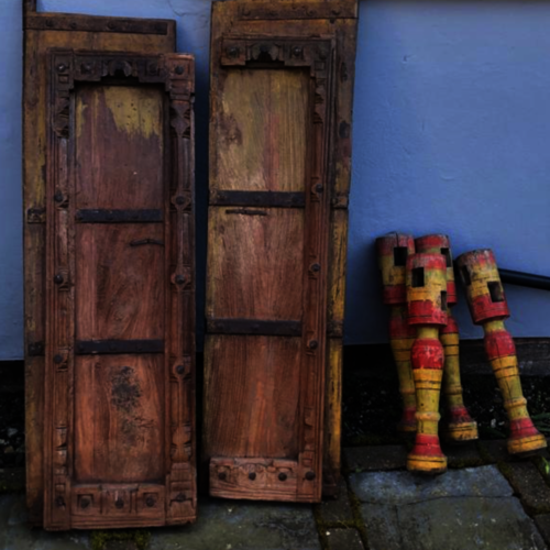 Recycled vintage Indian door coffee table