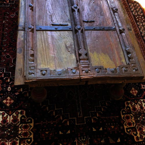 Recycled vintage Indian door coffee table