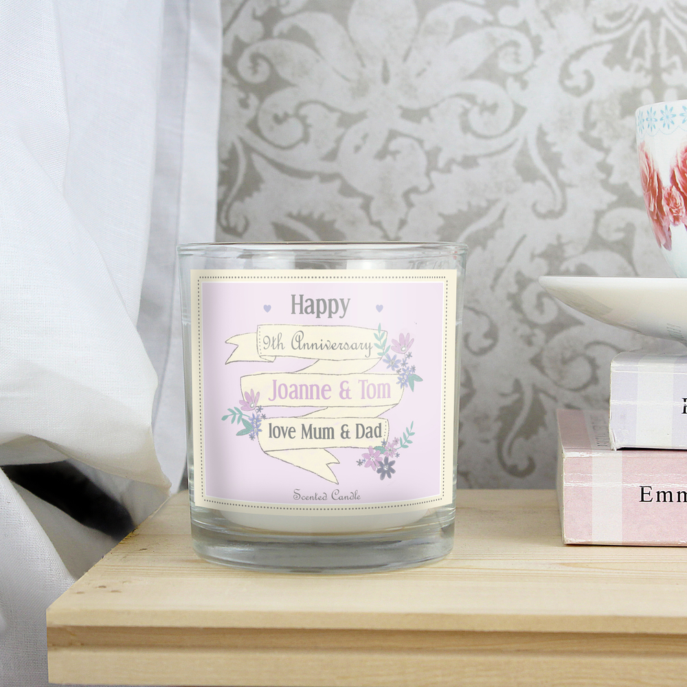 Personalised Garden Bloom Scented Jar Candle
