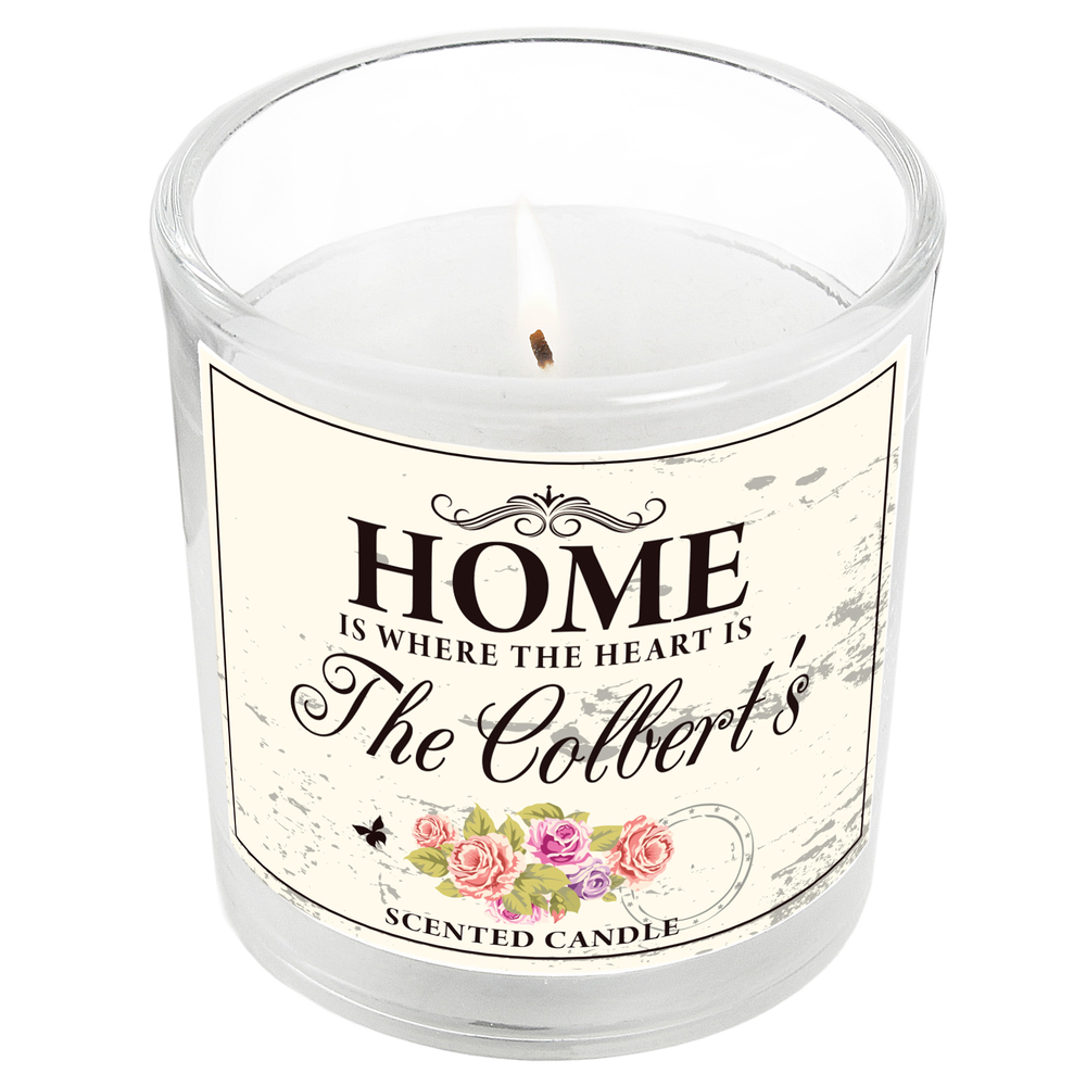 Personalised Shabby Chic Scented Jar Candle