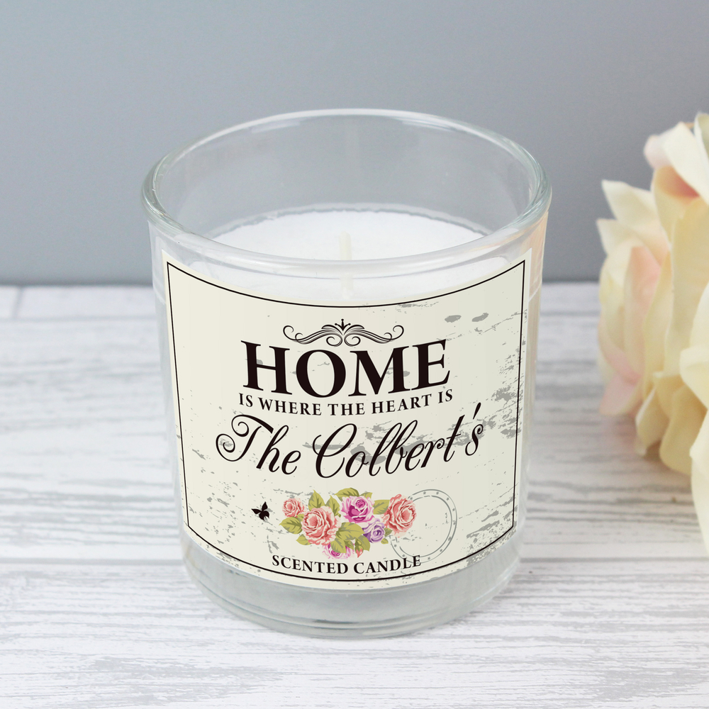 Personalised Shabby Chic Scented Jar Candle