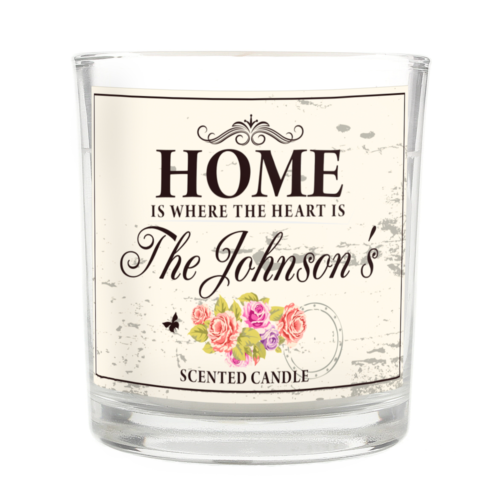 Personalised Shabby Chic Scented Jar Candle