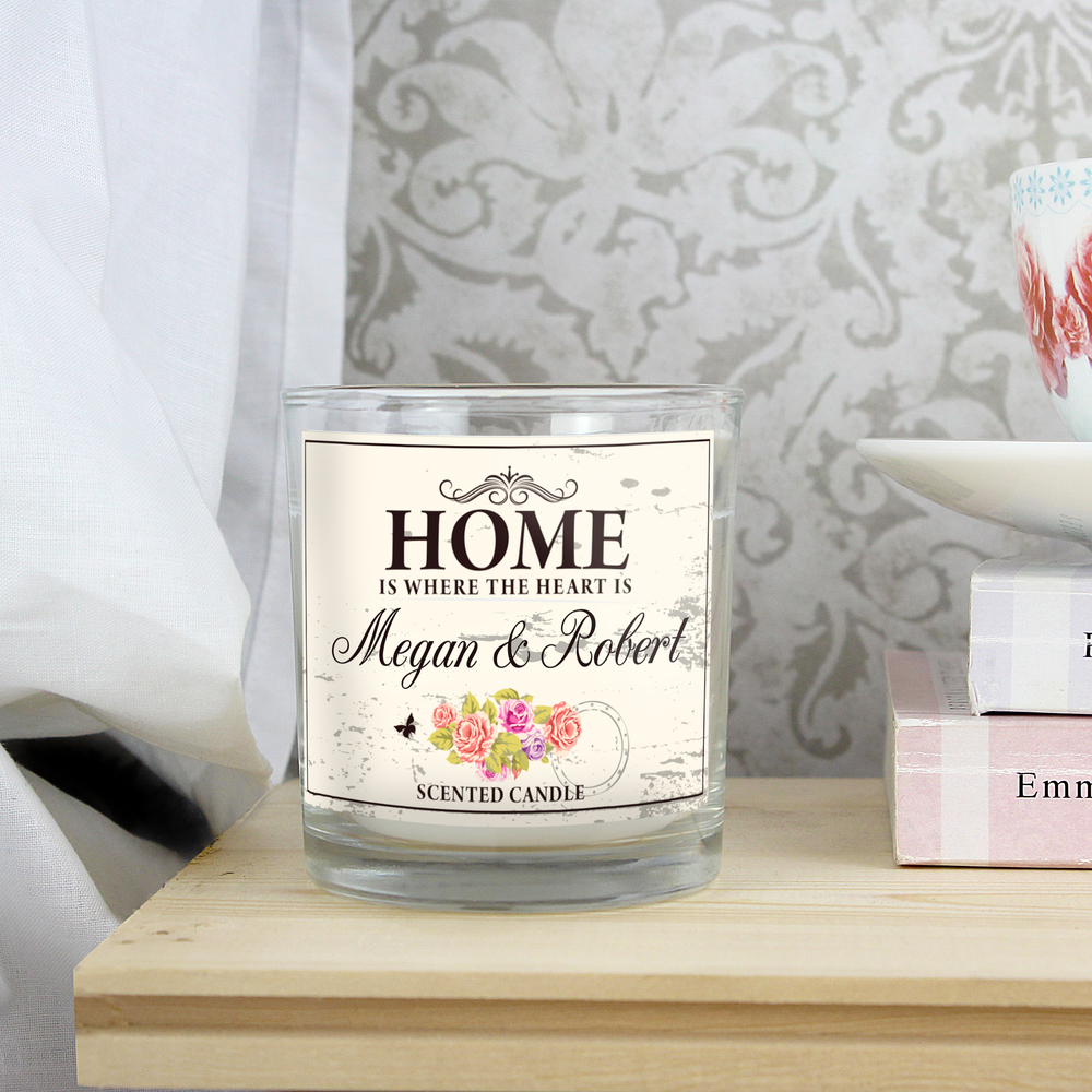 Personalised Shabby Chic Scented Jar Candle
