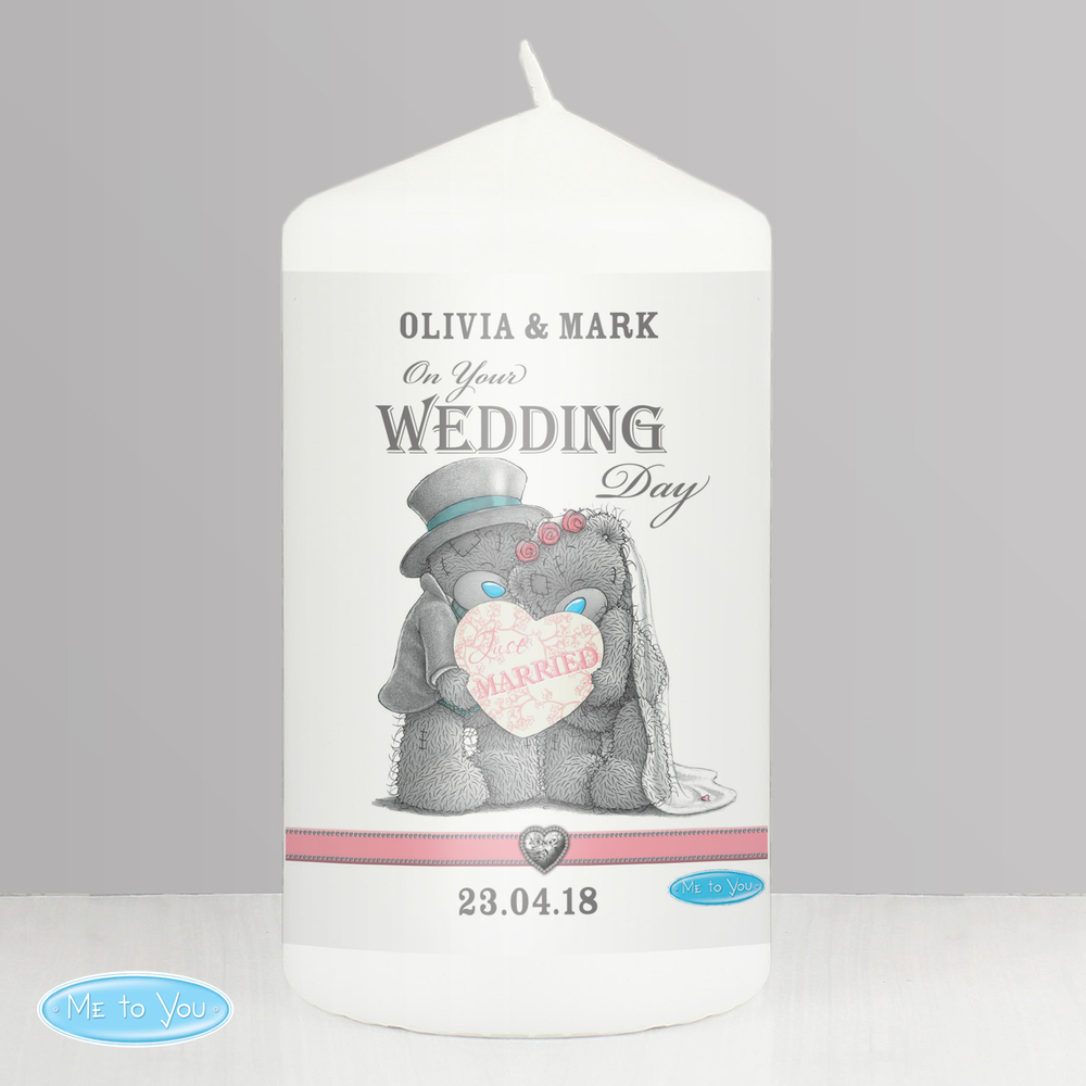 Personalised Me To You Wedding Couple Candle