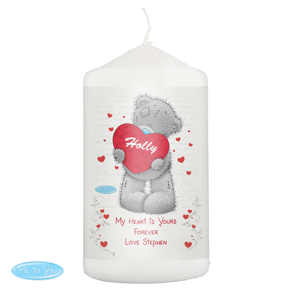 Personalised Me to You Big Heart Candle