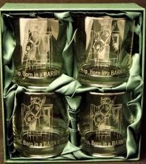 Engraved Whisky Glasses x 4
