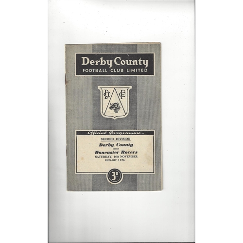 1957/58 Derby County v Doncaster Rovers Football Programme