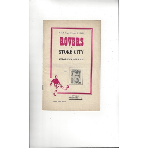 1954/55 Doncaster Rovers v Stoke City Football Programme