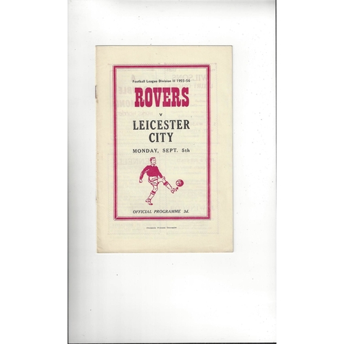 1955/56 Doncaster Rovers v Leicester City Football Programme