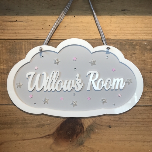 Girls CLOUD door sign