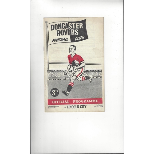 1956/57 Doncaster Rovers v Lincoln City Football Programme