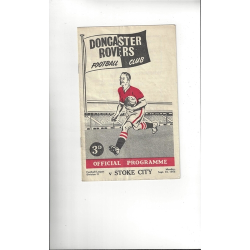 1956/57 Doncaster Rovers v Stoke City Football Programme