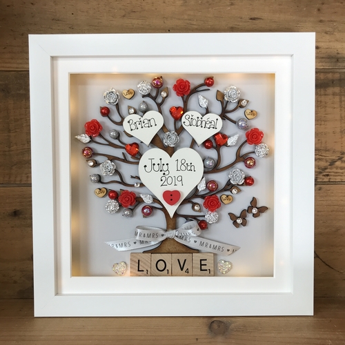 LED floral engaged frame