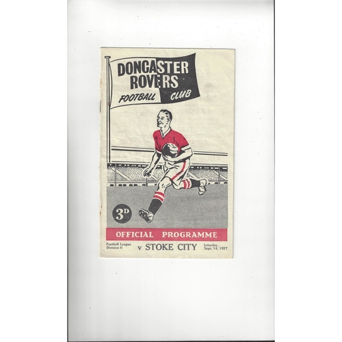 1957/58 Doncaster Rovers v Stoke City Football Programme