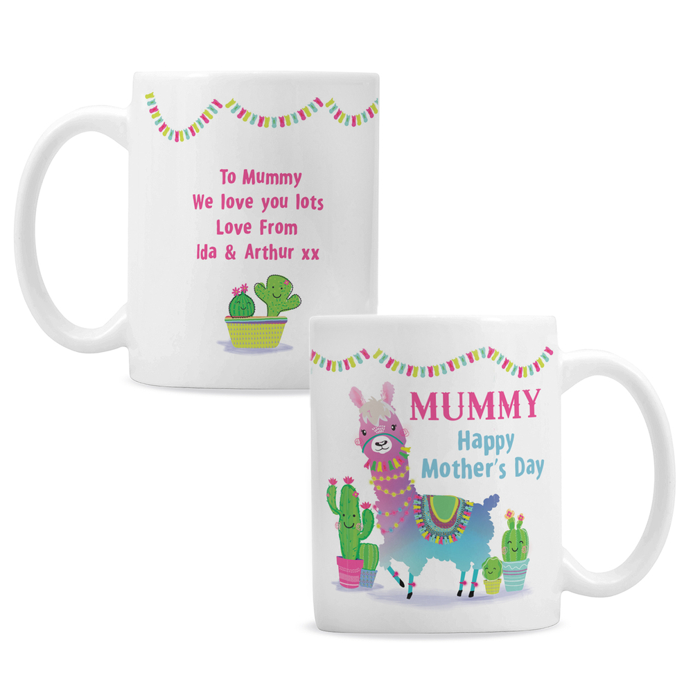 Personalised Pink Llama Mug