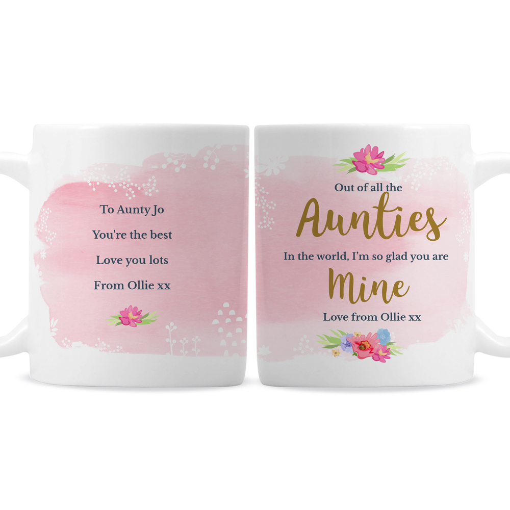 Personalised Floral Watercolour Mug