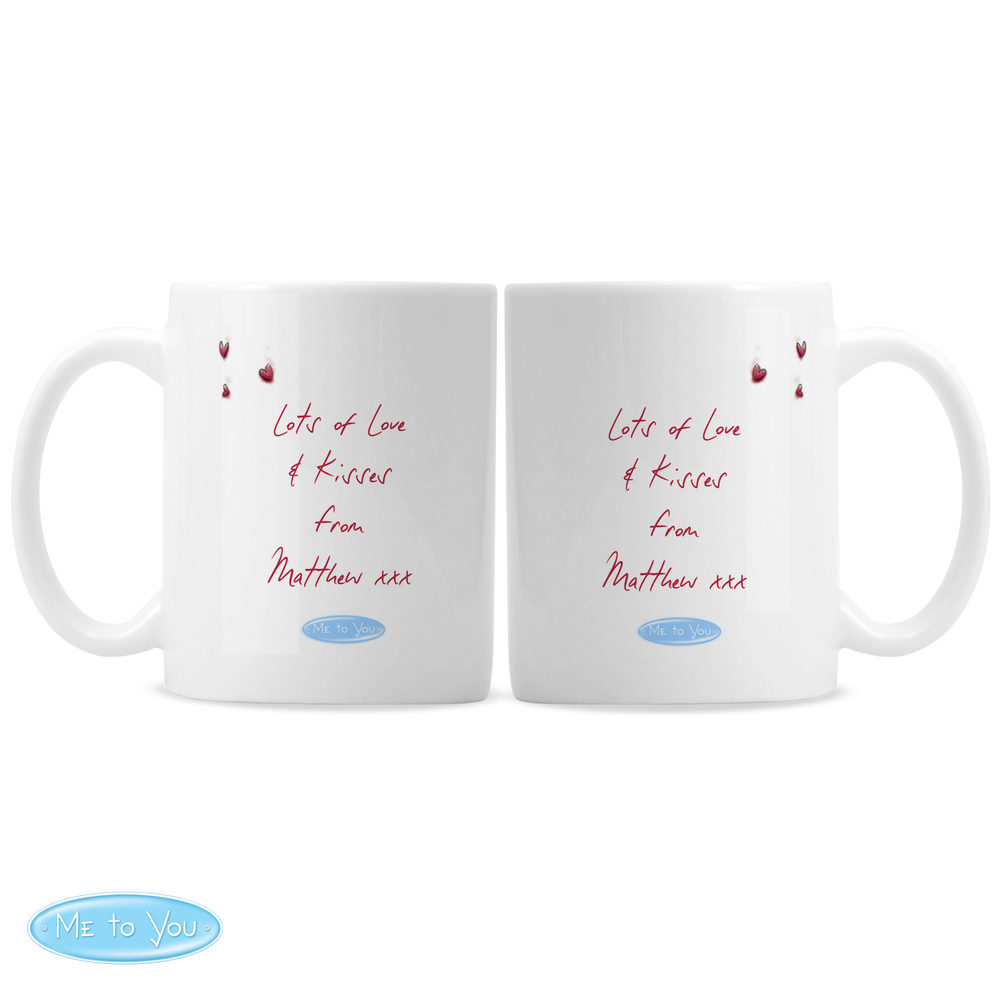 Personalised Me To You Heart Mug Set