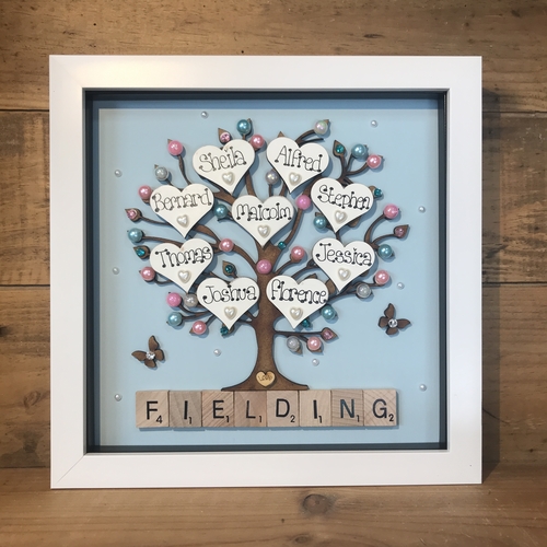 “Pretty With Pearls” Family Tree Frame