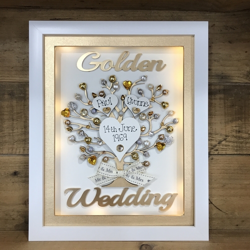 LED “Golden wedding “ frame