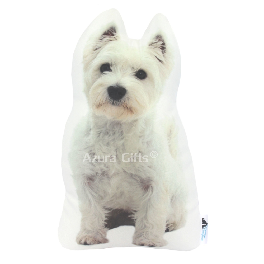 Westie Shaped Dog Cushion (White)
