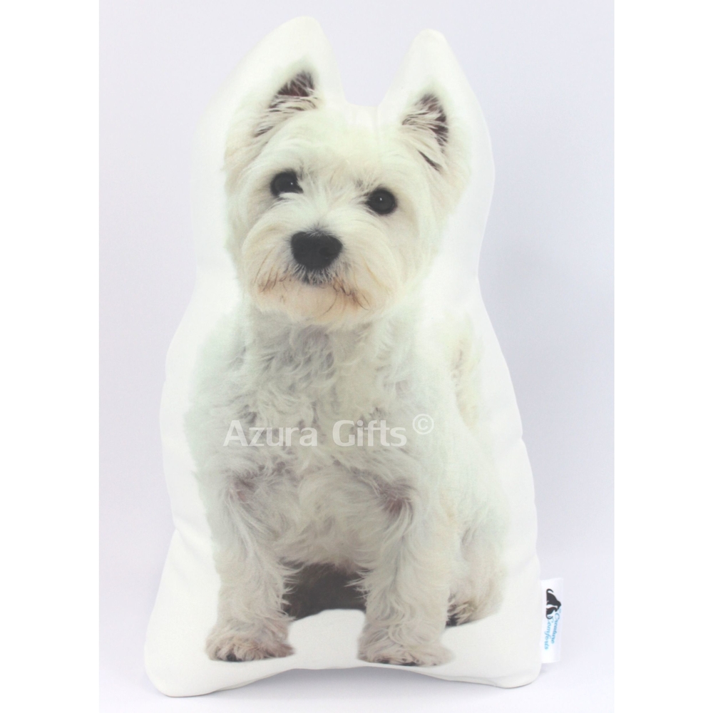 Westie Shaped Dog Cushion (White)
