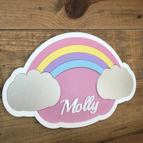 Rainbow baby plaque